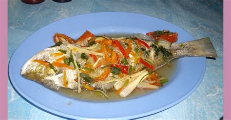 Resipi dan cara masak siakap stim limau seperti menu absolute thai. sayang-yusyanti: Ikan Masak Stim