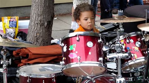 4 Year Old Kid Playing Drums In His Dads Band Youtube