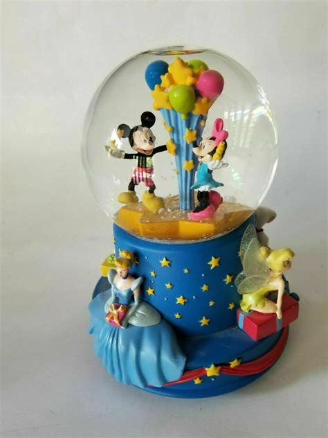 Disney Walts 100th Anniversary Musical Snow Globe When You Wish Upon A