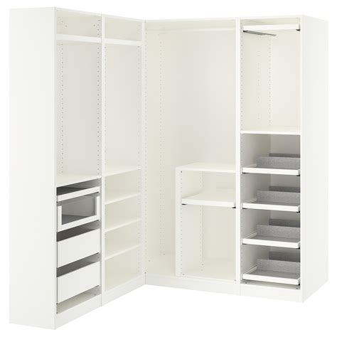 Pax Corner Wardrobe White 160163x201 Cm Ikea