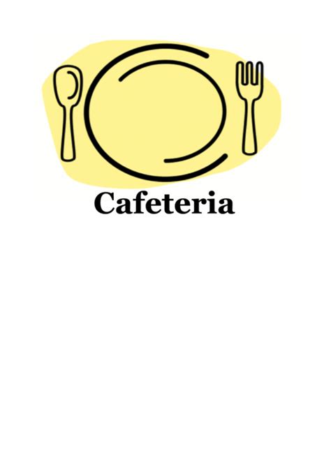 Cafeteria Sign Printable Pdf Download