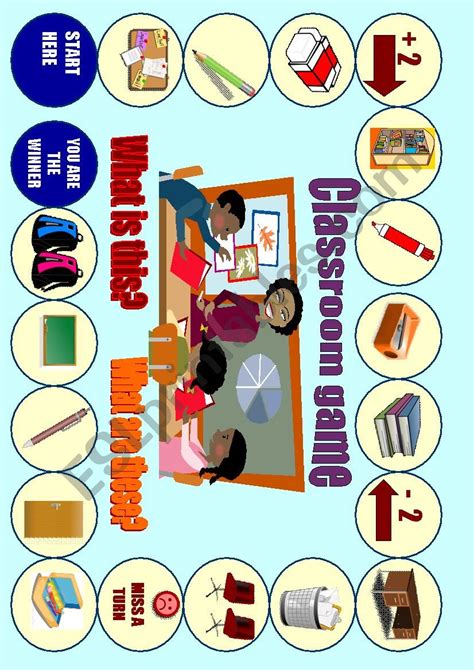Classroom Objects Game Esl Worksheet By Lidy