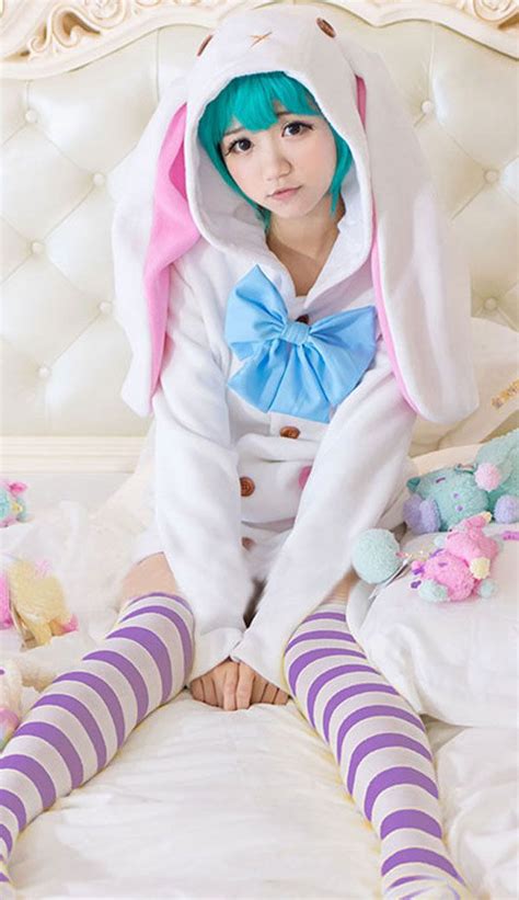 Cute Soft Vocaloid Hatsune Miku Snow Bunny Cosplay Outfit Fantasias