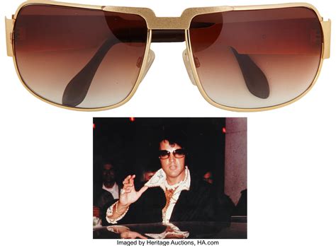 Elvis Presleys Custom Gold Framed Sunglasses Music Memorabilia
