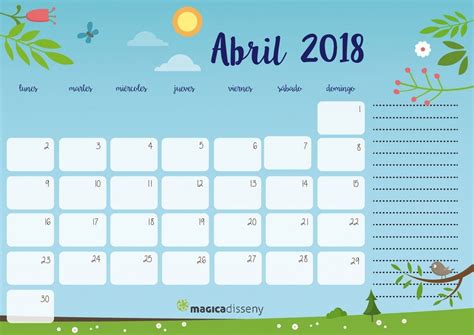 Noticias Calendario Para Imprimir De Abril