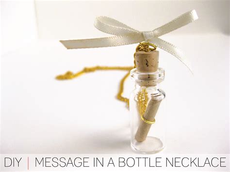 Cafe Craftea Diy Message In A Bottle Necklace