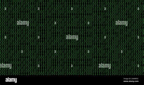 Mosaic Of Green Zeros And Ones On A Black Background Abstract Computer