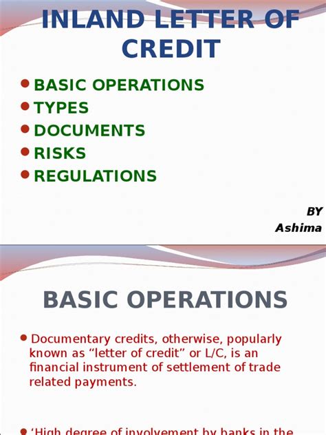 Inland Lc - Copy | Letter Of Credit | Financial Services