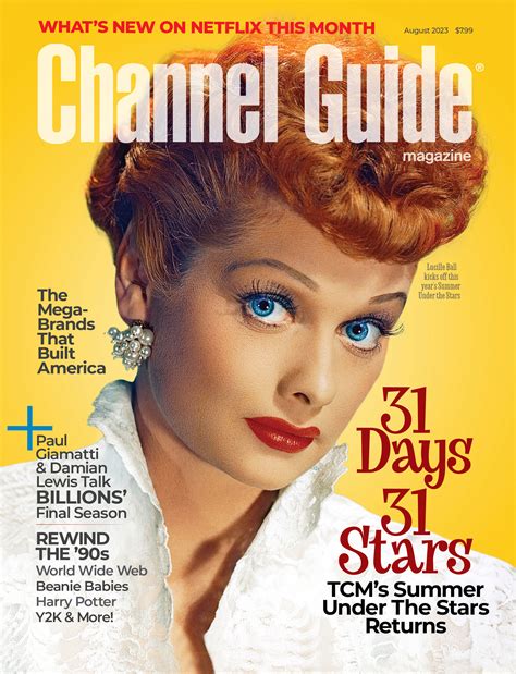 Channel Guide Magazine August 2023 Lucille Ball Tv Guide Puzzler