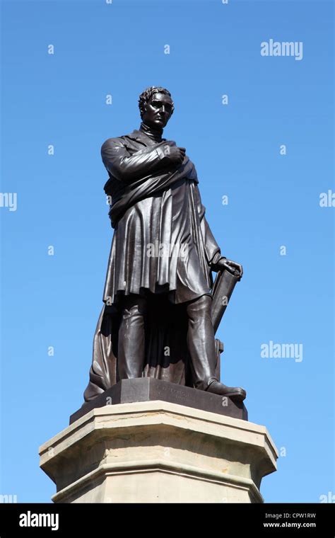 George Stephenson Memorial Statue Newcastle Upon Tyne England Uk
