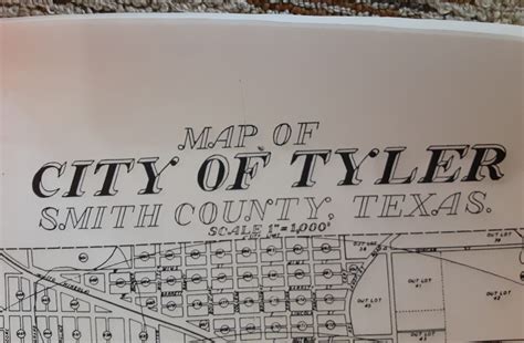 Downtown Tyler Texas 1940s Era Map Smith County Historical Society