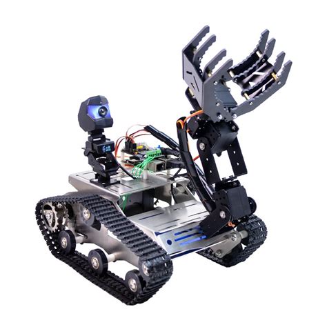 Raspberry Pi 3b Wifibluetooth Fpv Tank Robot Car Kit With Arm Xiaor