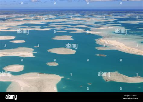 Aerial View Of Blue Lagoon Of Christmas Island Kiritimati Kiribati