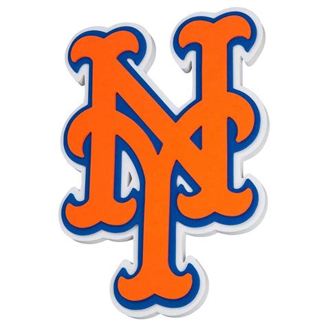 New York Mets 3d Fan Foam Logo Sign Orange 20x16x16 New York Mets