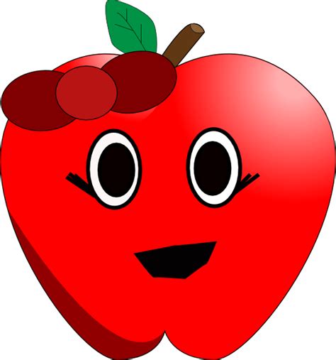 Smiling Apple Clip Art At Vector Clip Art Online Royalty Free And Public Domain