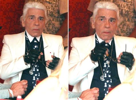 Karl Lagerfeld Looks Adorably Clueless Without Sunglasses | StyleCaster