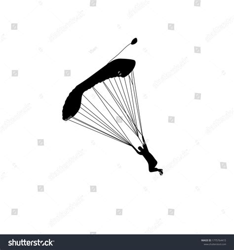 Skydiver Skydiving Silhouette Vector Design เวกเตอร์สต็อก ปลอดค่า