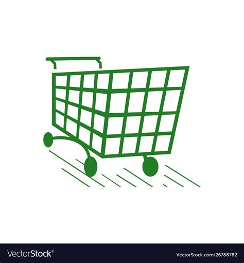 A Trolley Shopping Cart Logo Icon Design Shop Vector Image