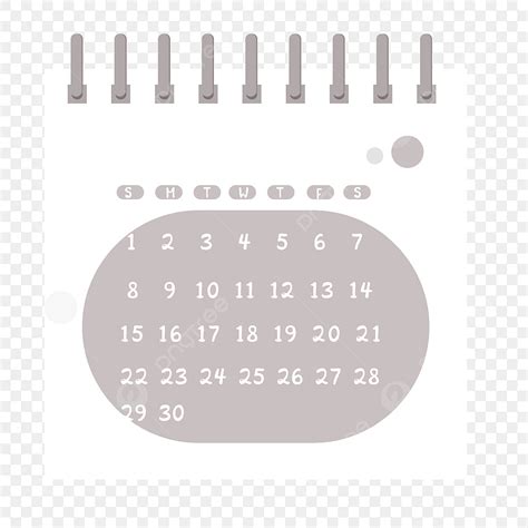 Clipart De Calendario Minimalista Blanco Roto Png Calendario Clipart
