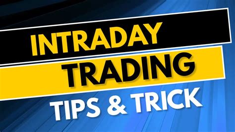 Intraday Trading Tips Intraday Trading Course Youtube