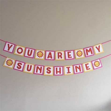 You Are My Sunshine Banner You Are My Sunshine Birthday Etsy
