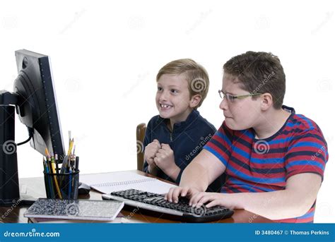 Boys On Computer Royalty Free Stock Photography Image 3480467