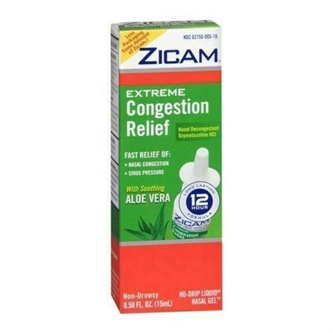 Zicam Extreme Congestion Relief Liquid Nasal Gel 050oz Pack Of 4 For Sale Online Ebay