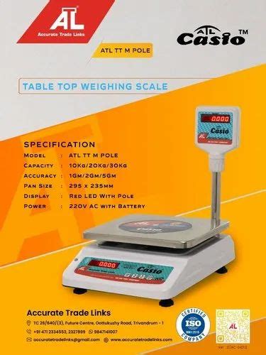 Atl Casio Digital Electronic Table Top Weighing Machine For Business 1g 2g 5g At Rs 4500