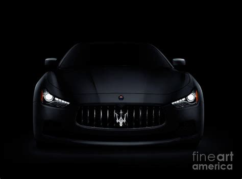 Maserati Ghibli S Q4 Luxury Car On Black Photograph By