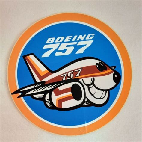 Vintage Boeing 757 Aircraft Jet Airliner Sticker Decal Ebay