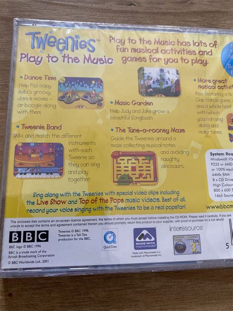 Bbc Tweenies Play To The Music Cd Rom Pc New And Sealed Kids