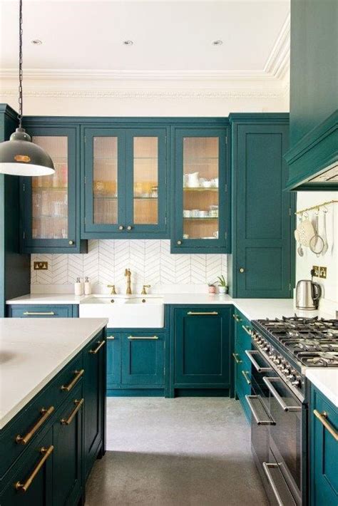 Kitchen Countertop Ideas With Oak Cabinets A Teal Kitchen With Glass