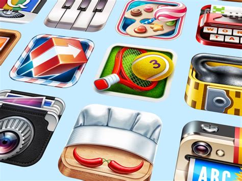 Selection Of Realistic Ios App Icons By Ramotion The Whole List Of Icons Here