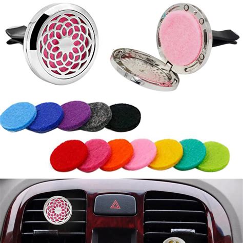 Car Fragrance Clip2pcs Car Aromatherapy Essential Oil Diffuser Stainless Steel Air Freshener