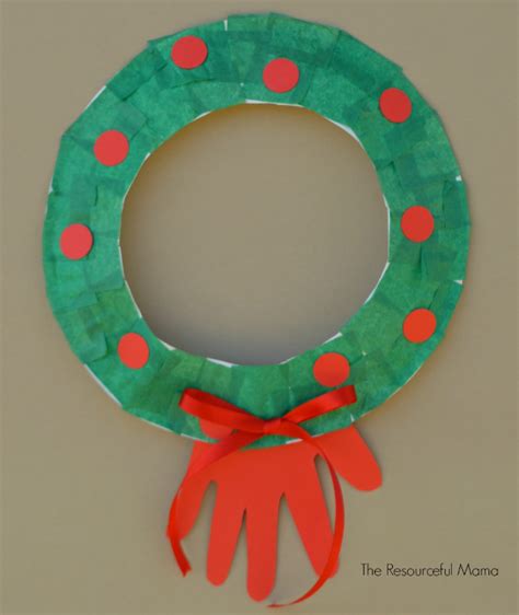 Paper Plate Christmas Wreath Kid Craft The Resourceful Mama