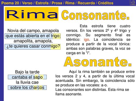 Ejemplos De Poemas Con Rima Consonante Y Asonante Compartir Ejemplos