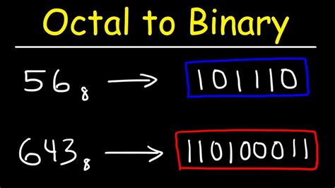 Octal To Binary Conversion Youtube
