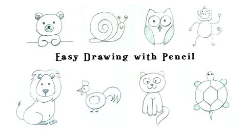 How To Draw Cute Animals Easy Animal Drawings For Kids Step By Step