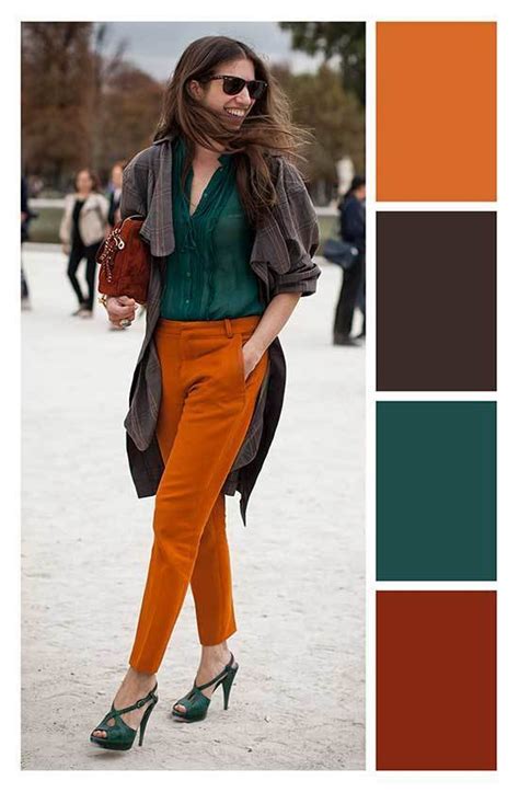 25 Fall Colors Outfits Combinações De Cores Da Moda Color Blocking