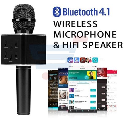 Buy Jlgs Q7 Wireless Handheld Karaoke Bluetooth Microphone With Rgb Led