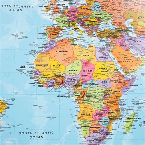 Maps International Large World Wall Map Political With Flags Images