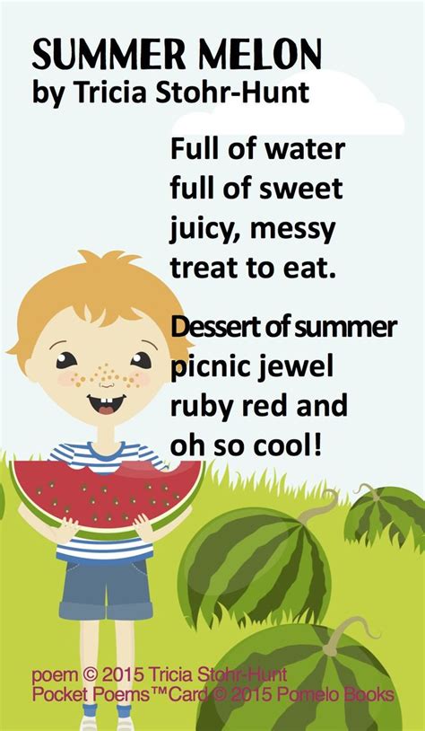 Image Result For Kids Poem August Kids Poems Summer Poems Preschool