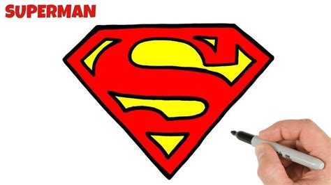 How To Draw Superman Logo Easy Step By Step Superman Drawing