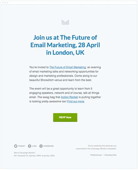 6 Tips To Running An Effective Event Invitation Email Campaign Campaign Monitor