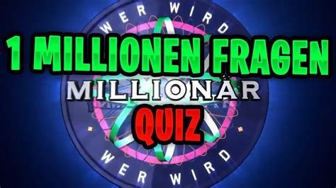 Eine Millionen Fragen Von Wer Wird MillionÄr Quiz Youtube