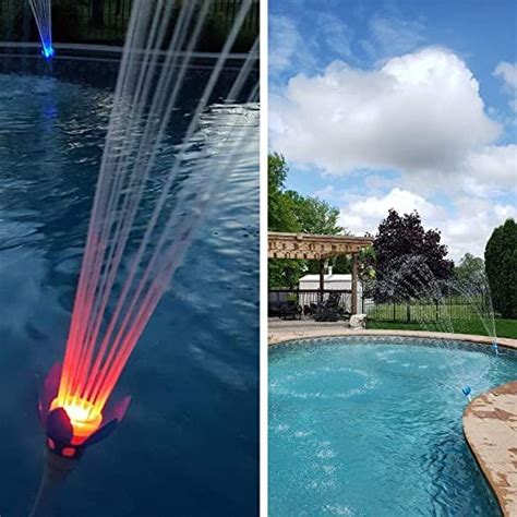 Magic Pool Fountain Daynight Multicolor Led Water Powered Swimming