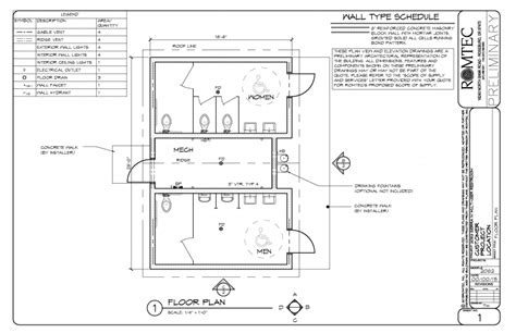 Floor Plan Of Multi User Restroom With Mechanical Room Mechanical Room Restroom Floor Plans