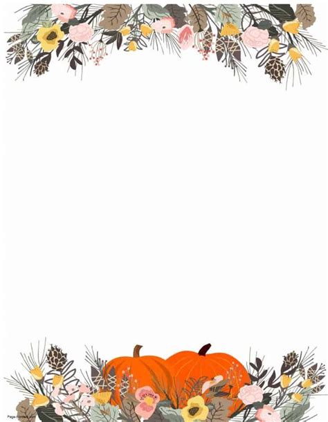 Free Thanksgiving Border Printables Many Designs Available Fall