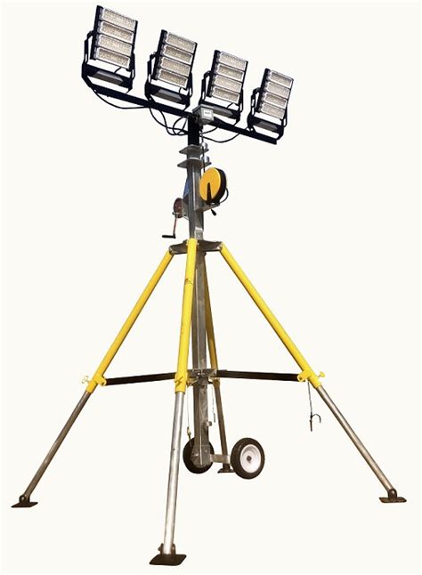 Sports Practice Field 20 Foot Portable Light Tower 4 1000w Metal