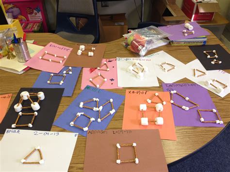 Building 2D & 3D shapes with pretzels and marshmallows! | 2d and 3d